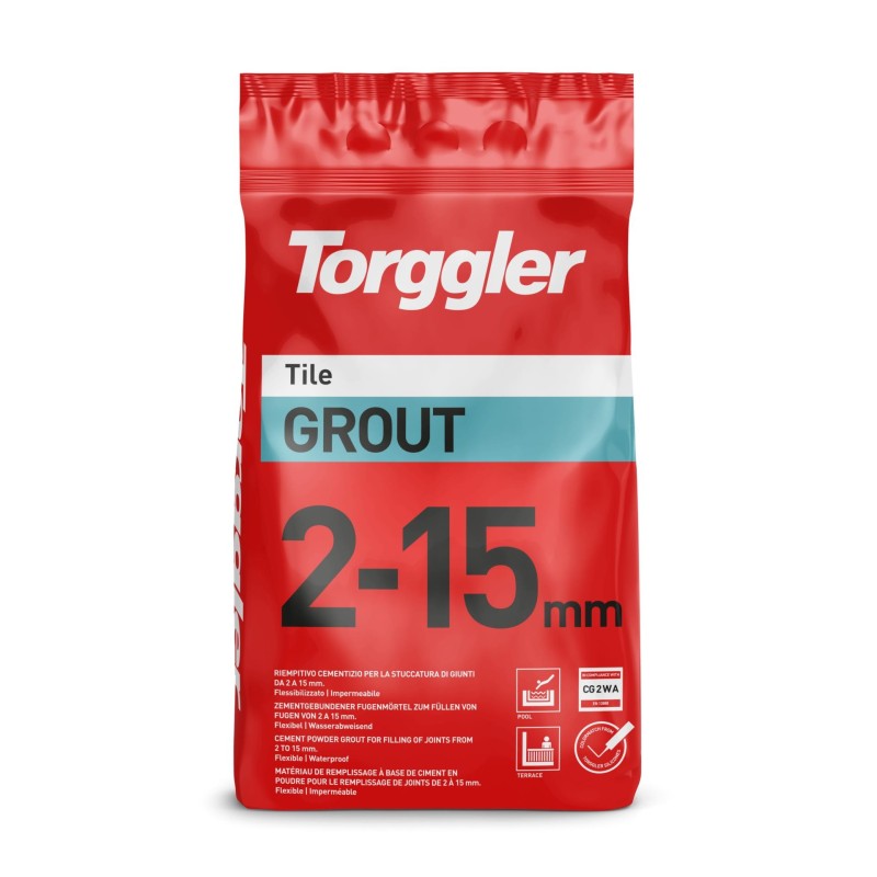 Tile Grout 2-15 mm,confezione:4x5 kg,colore:100 Bianco