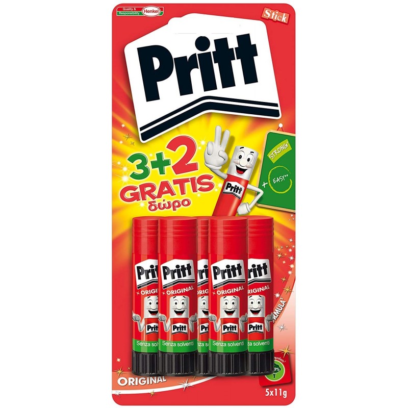 PRITT COLLA STICK 11g - bl 3+2 pz