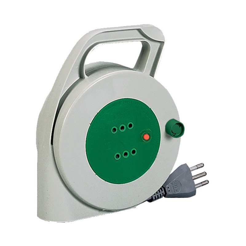 Avvolgicavo Puma 10m con 2 prese 10A e spina 10A (S11)