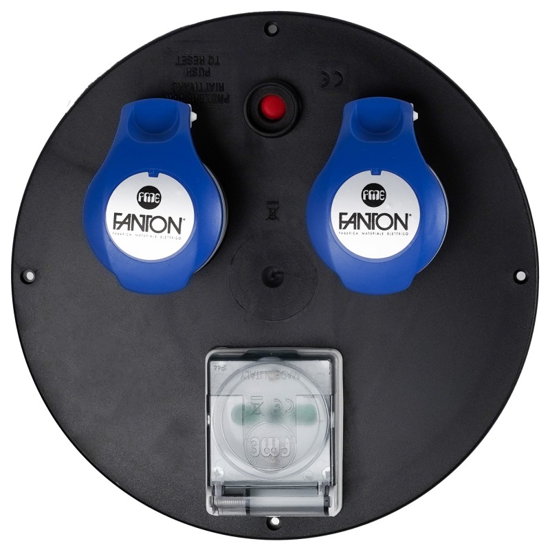 Disco industriale mix IP44 con 2 prese CEE 16A e 1 presa Bipasso P40