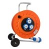 Avvolgicavo industriale carrellato 50m IP67 con 3 prese CEE 2P+T 16A
