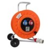 Avvolgicavo carrellato 50m IP44 con 2 prese CEE 16A e 1 presa Bipasso P40