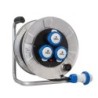 Avvolgicavo Metal Golia 30m IP67 con 3 prese CEE 2P+T 16A