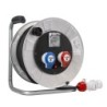 Avvolgicavo Metal Golia 30m IP44 con 3 prese mix (CEE e Bipasso P40)