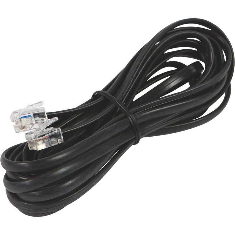 Prolunga telefonica lineare 3m con 2 plug RJ11 nera