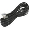 Prolunga telefonica lineare 3m con 2 plug RJ11 nera