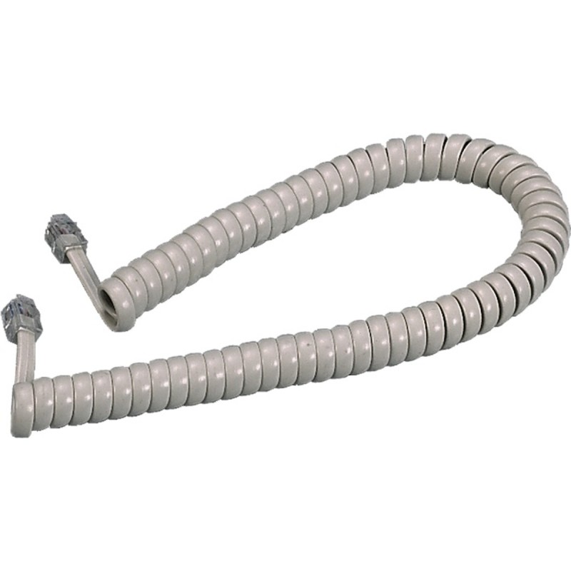 Prolunga telefonica estensibile 2,4m con plug RJ10 avorio