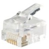 Connettore plug RJ12 a 6 contatti dorati per telefonia