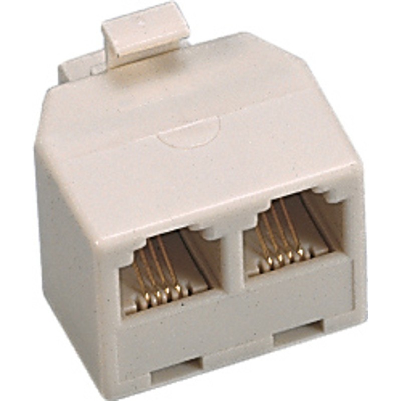 Sdoppiatore telefonico da 1 spina a 2 prese RJ11