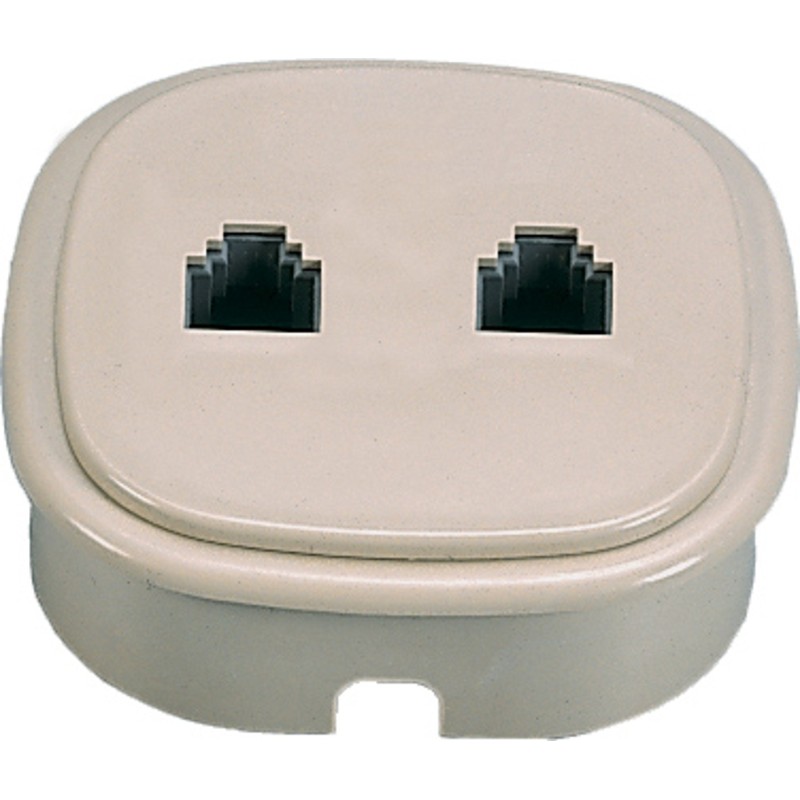 Presa telefonica da incasso con 2 plug RJ11