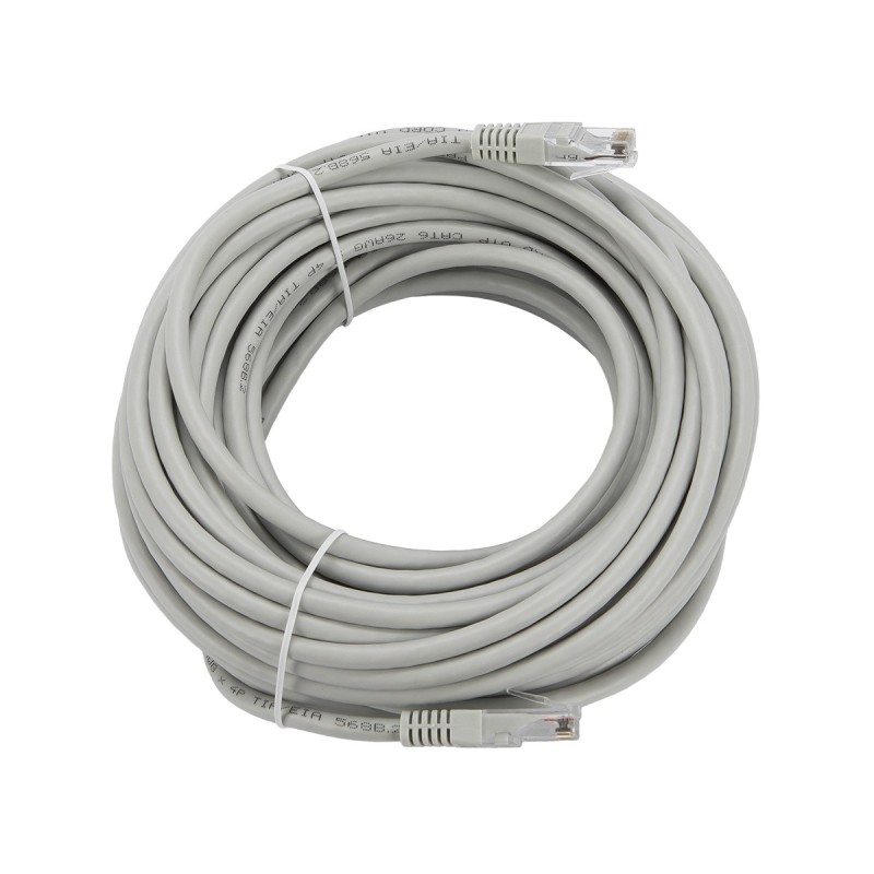 Cavo dati patch 15m RJ45 Cat. 6 UTP grigio