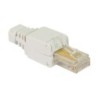 Spina plug RJ45 Cat. 5e UTP Toolless bianca