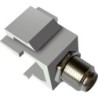 Connettore F femmina con attacco Keystone bianco