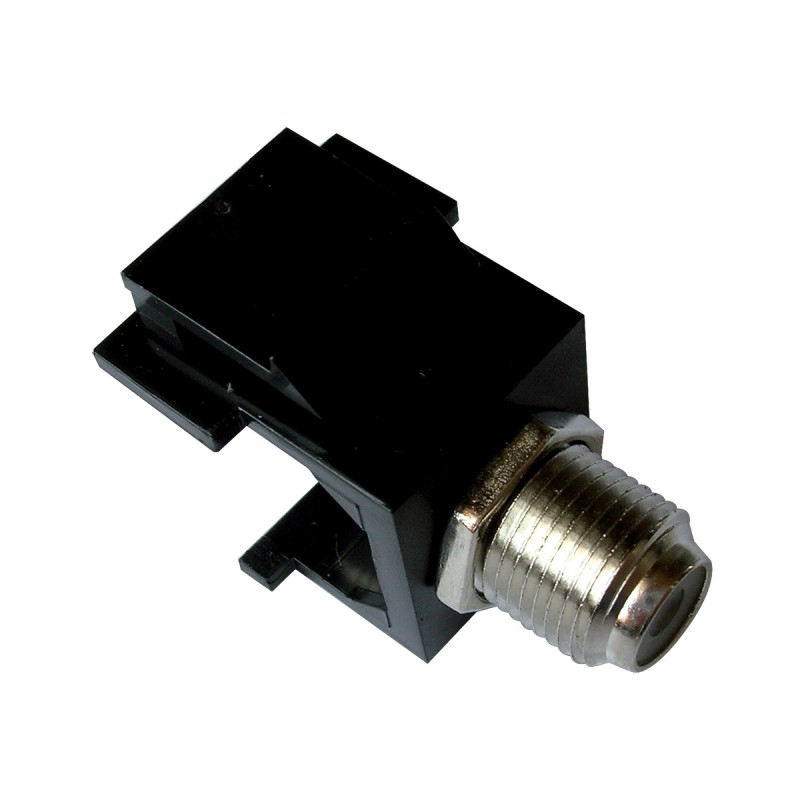 Connettore F femmina con attacco Keystone nero
