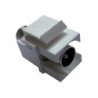 Presa TV coassiale maschio con attacco Keystone bianco