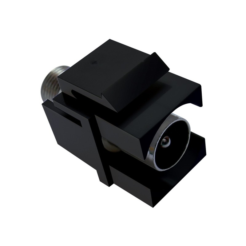 Presa TV coassiale maschio con attacco Keystone nero