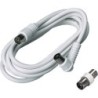 Cavo TV 2m con spina diritta e presa a 90 gradi bianco (Blister)