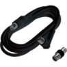 Cavo TV 2m con spina diritta e presa a 90 gradi nero (Blister)