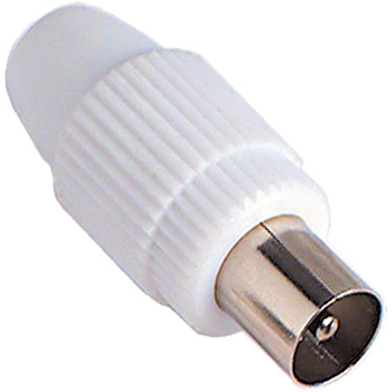 Coppia spine TV coassiali diritte bianco (Blister)