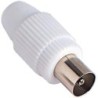 Coppia spine TV coassiali diritte bianco (Blister)