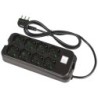 Multipresa speciale 8 uscite (4+4) P40 con interruttore e spina 16A nera
