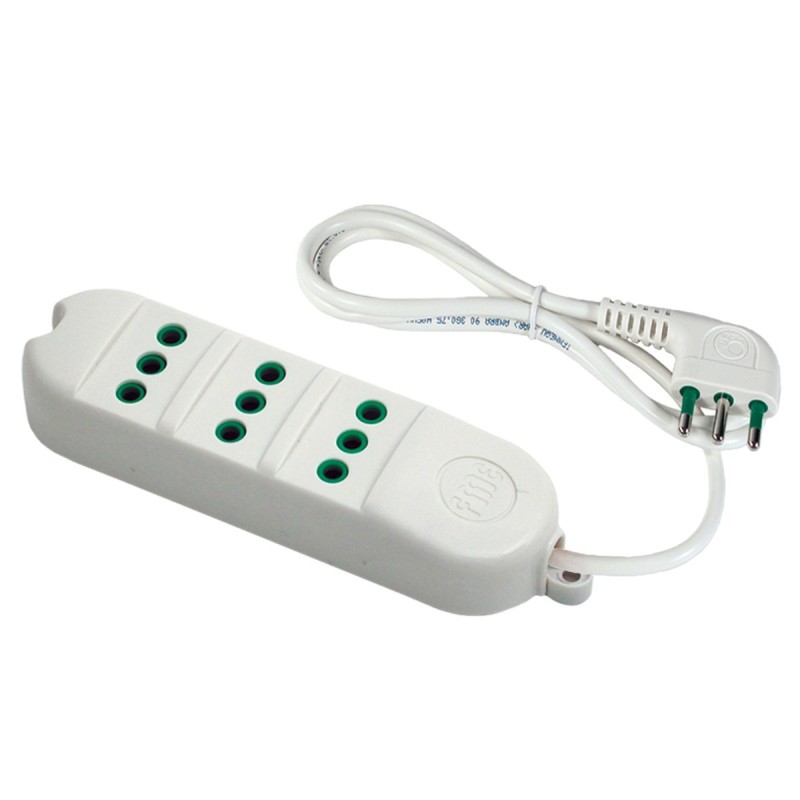Multipresa Fido 3 uscite 10A con cavo 1,5m e spina 10A