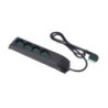 Multipresa Fido Bipasso 4 uscite P40 nera con cavo 1,5m e spina 16A