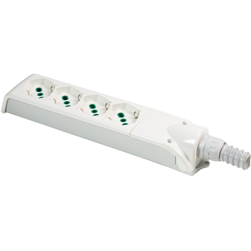 Multipresa Fido Pro 4 uscite Bipasso P40 con raccordo scatola/guaina senza cavo