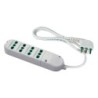 Multipresa Fido Bipasso 4 uscite 16A bianca con cavo 1,5m e spina 16A