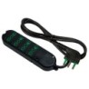 Multipresa Fido Bipasso 4 uscite 16A nera con cavo 1,5m e spina 16A