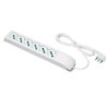 Multipresa Fido Bipasso 6 uscite P40 bianca con cavo 1,5m e spina 16A