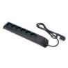 Multipresa Fido Bipasso 6 uscite P40 nera con cavo 1,5m e spina 16A