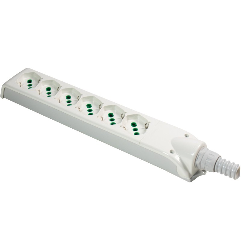 Multipresa Fido Pro 6 uscite Bipasso P40 con raccordo scatola/guaina senza cavo