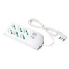 Multipresa Fido Bipasso 3+3 uscite P40 con cavo 1,5m, 2 USB 3A e interruttore