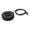 Multipresa Rotonda PVC 4 uscite Bipasso P40 con cavo 2m, spina 16A e disgiuntore