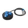 Multipresa Hi-Pro Industriale 3 prese CEE 16A IP44 con cavo 2m, spina CEE 16A e disgiuntore