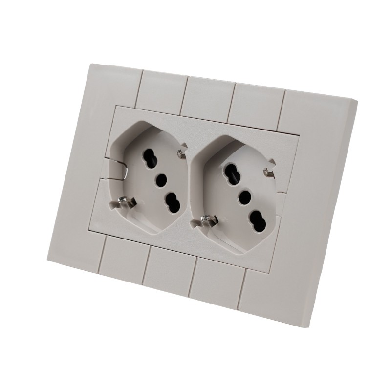 Multipresa Incasso Opera Plus 2 prese Bipasso P40 per serie Bticino Living Now sabbia