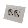 Multipresa Incasso Opera Plus 2 prese Bipasso P40 per serie Bticino Living Now sabbia