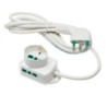 Multipresa Triax 3 uscite (1 frontale P40 + 2 lat. Bipasso) bianca con cavo 3m