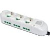 Multipresa Triax 9 uscite (3 frontali P40 + 6 lat. Bipasso) bianca con interruttore senza cavo