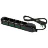 Multipresa Triax 12 uscite (4 frontali P40 + 8 lat. Bipasso) nera con cavo 1,5m