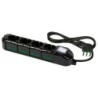 Multipresa Triax 12 uscite (4 frontali P40 + 8 lat. Bipasso) nera con cavo 1,5m e interruttore