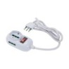 Multipresa Triax 3 uscite (1 frontale P40 + 2 lat. Bipasso) con cavo 1,2m, spina 10A e interruttore di sicurezza