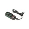 Multipresa Relife 6 uscite mix (2 P40 + 4 Bipasso) nera con cavo 1,5m, spina 10A e interruttore di sicurezza