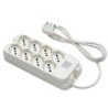 Multipresa Relife speciale 8 uscite (4+4) P40 con cavo 1,5m, interruttore e spina 16A