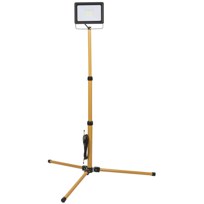 Proiettore LED 50W con supporto a treppiede, cavo e spina Schuko
