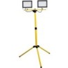Proiettore LED doppio 2x50W con supporto a treppiede, cavo e spina Schuko