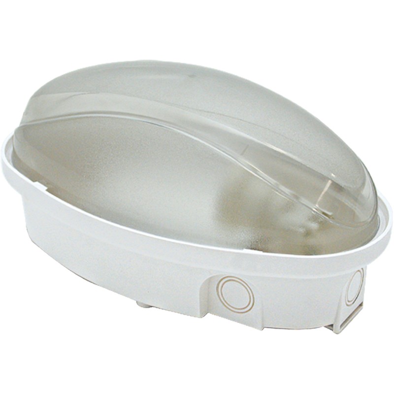 Plafoniera Panda Midi ovale IP65 per lampade E27 bianca