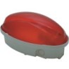 Plafoniera Panda Midi ovale IP65 per lampade E27 rossa