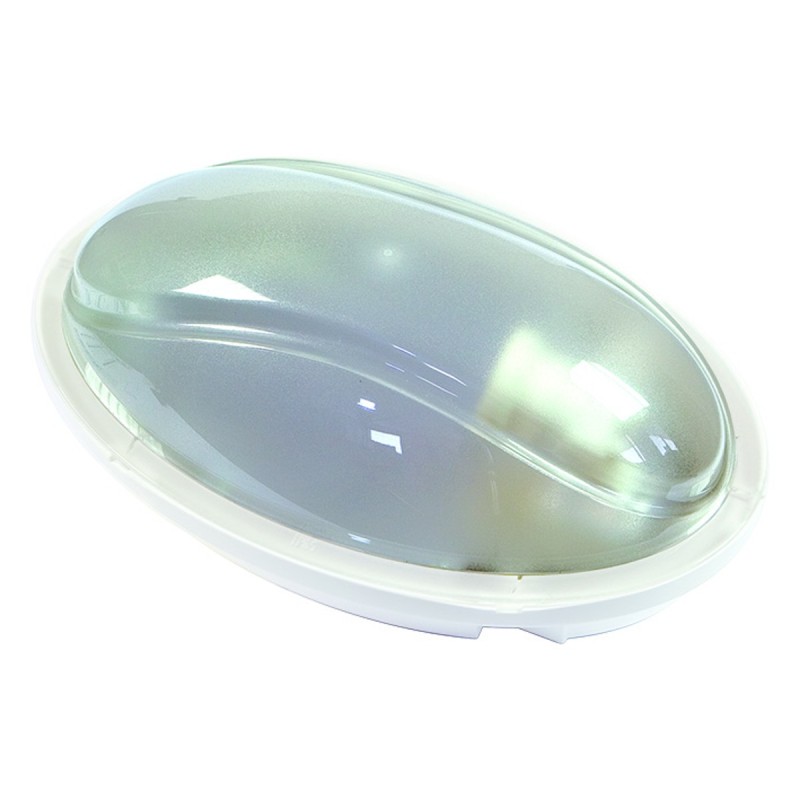 Plafoniera Panda Maxi ovale IP65 per lampade E27 bianca